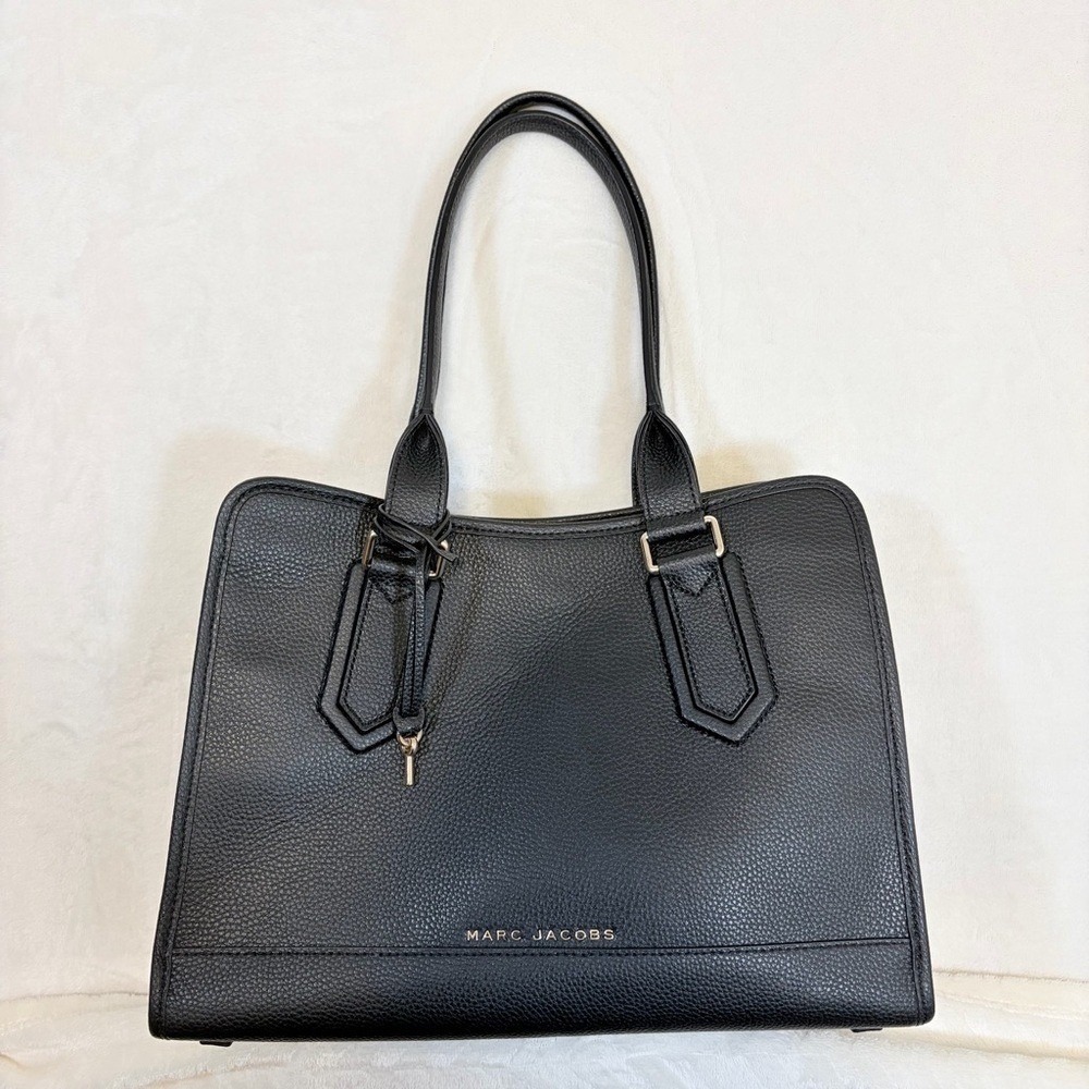 Marc Jacobs Drifter Black Leather Tote‎ Bag - Classic Structured WorkSatchel